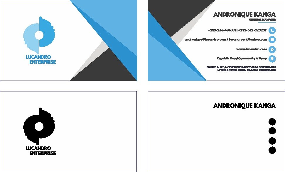Lucandro 3D business card designs