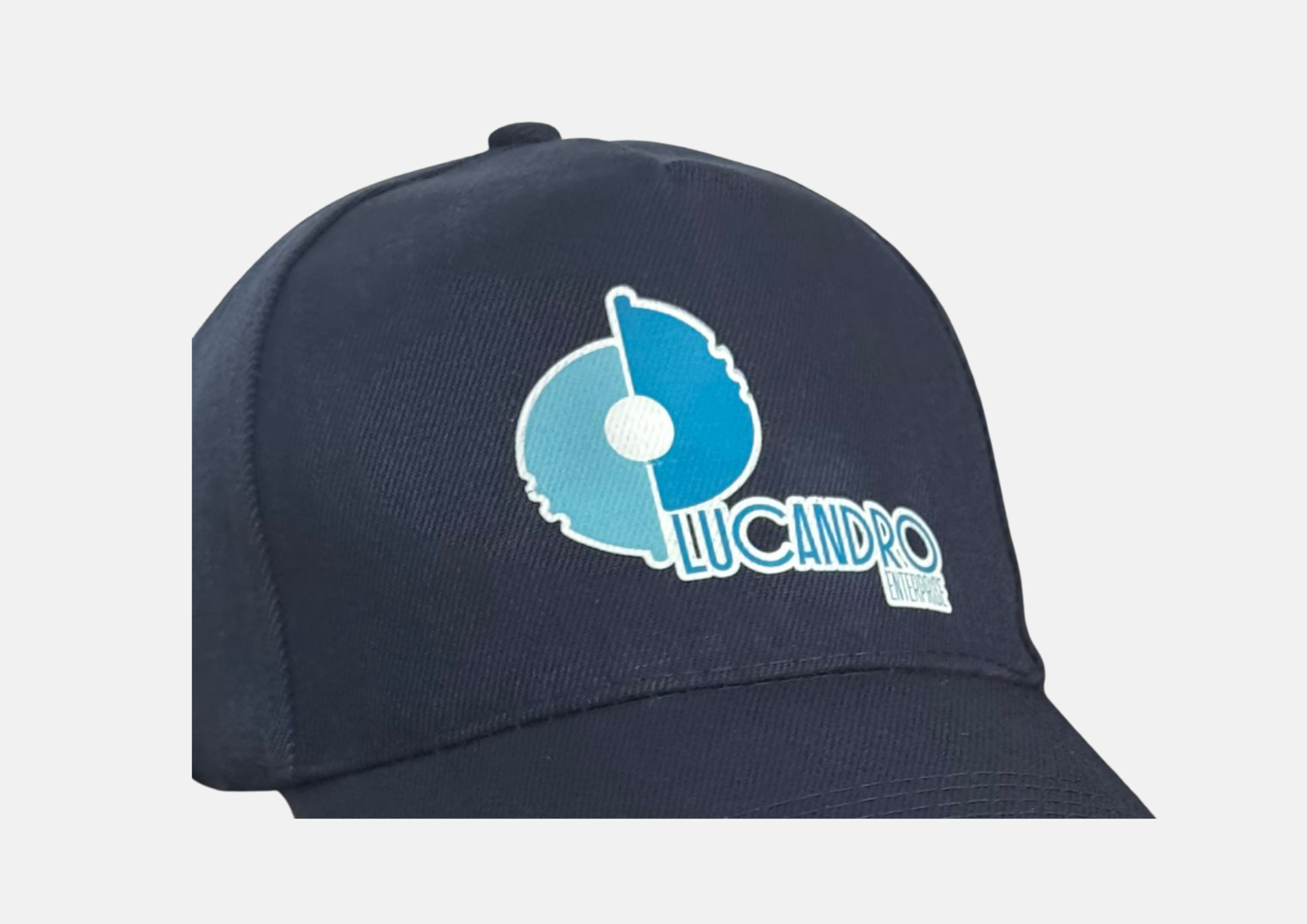 Lucandro promotional material featuring branded cap